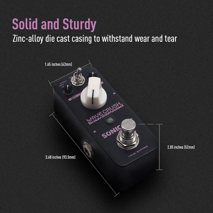 SONICAKE Bitcrusher Pedal Bitcrush Digital Sampling Rate Sample Reducer Gitarre Effektpedal Synth Sy