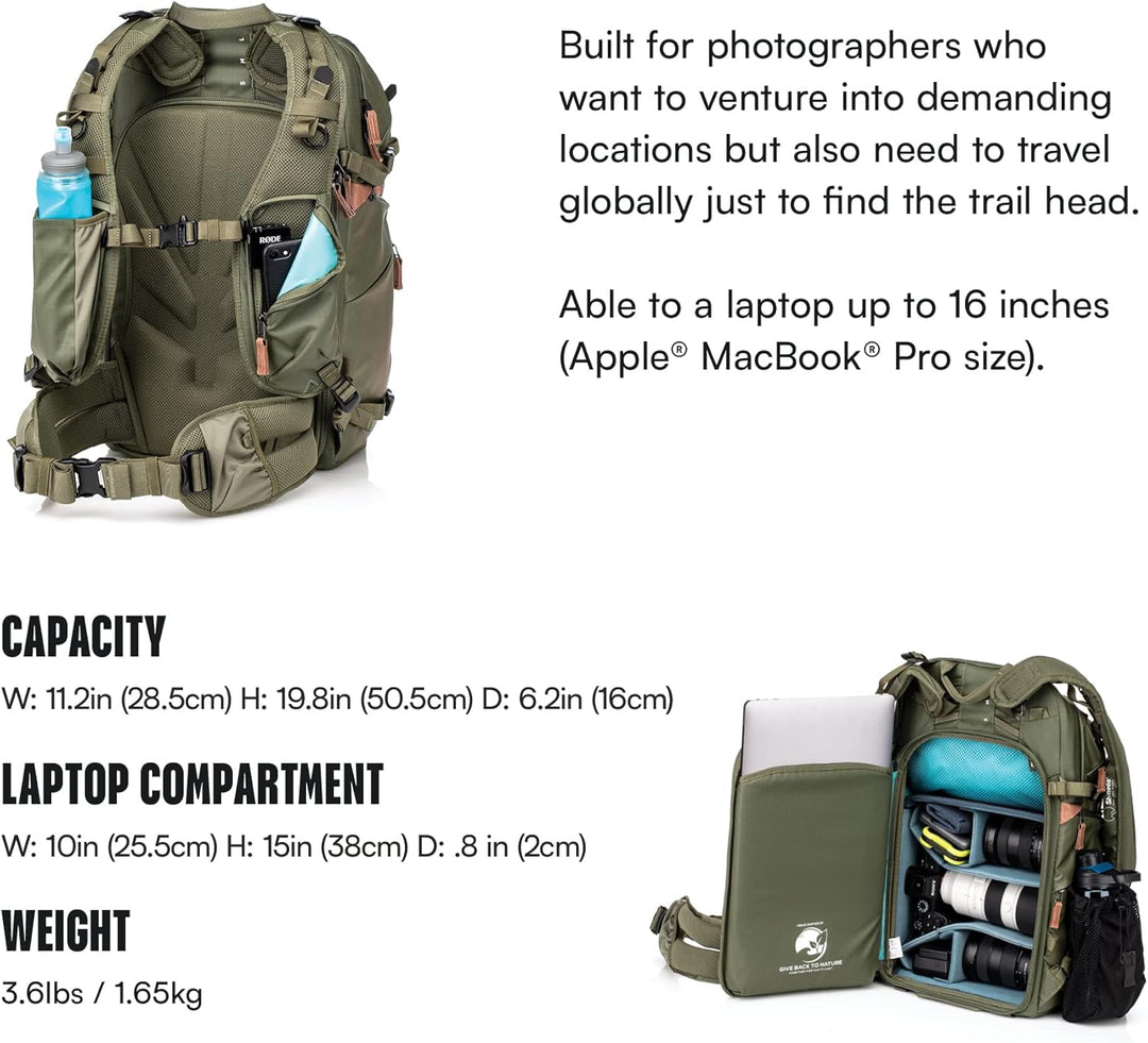 Shimoda Explore V2 Abenteuerrucksack, 30 l, Grösse M, Armeegrün Explore V2 30 Backpack Armee-grün, E
