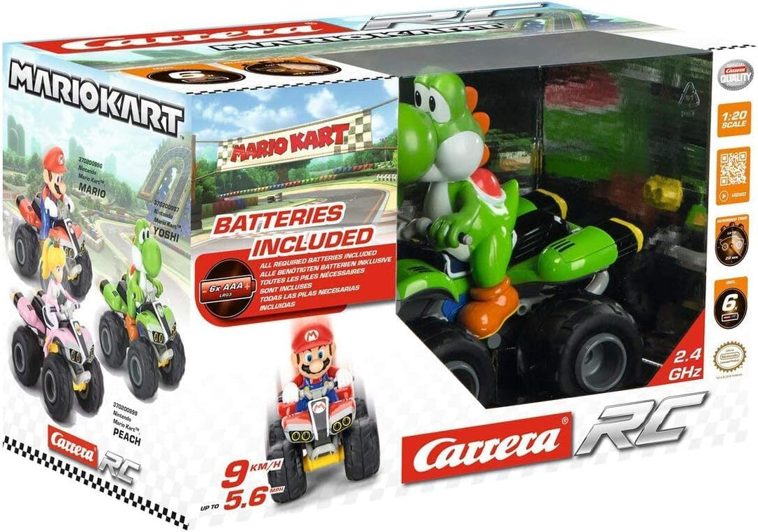 Carrera RC Mario Kart Yoshi Quad I Ferngesteuertes Quad Für Kinder und Erwachsene, Jungs &amp; Mädchen I