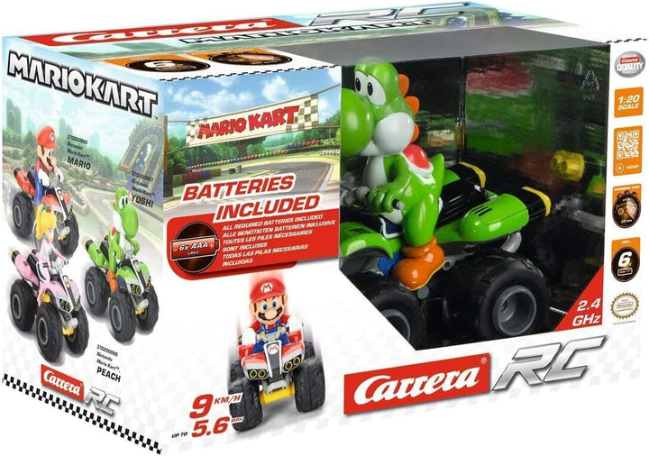Carrera RC Mario Kart Yoshi Quad I Ferngesteuertes Quad Für Kinder und Erwachsene, Jungs &amp; Mädchen I