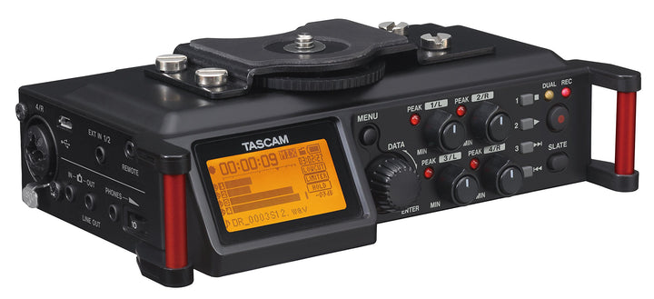Tascam DR-70D – 4-Kanal-Audiorecorder für DSLR-Kameras Single, Single