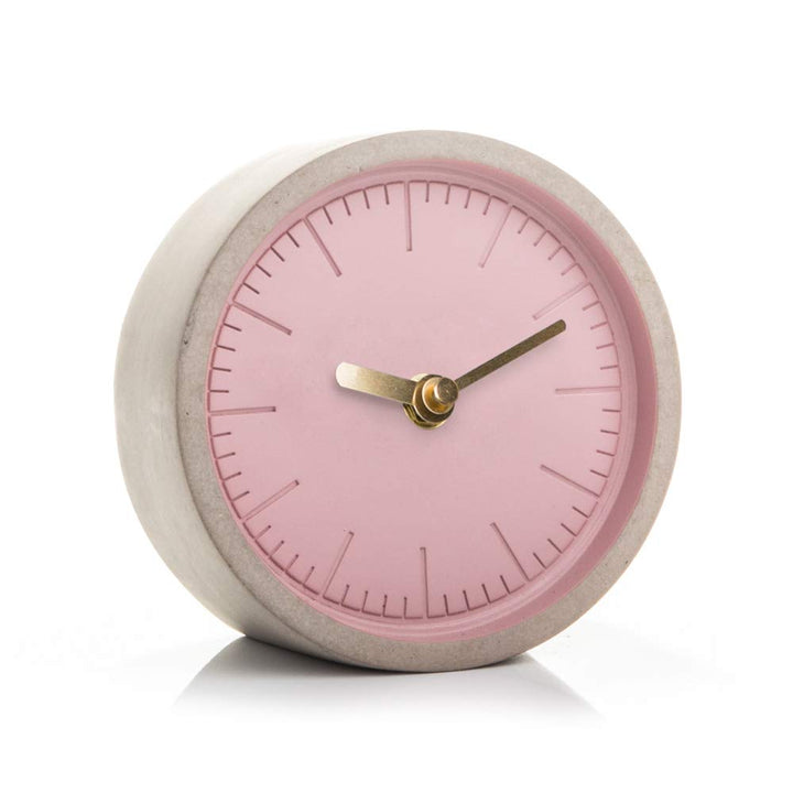 Good Design Works Concrete Clock Beton Uhr – Rosa, 13 x 13 x 6 cm, Rosa