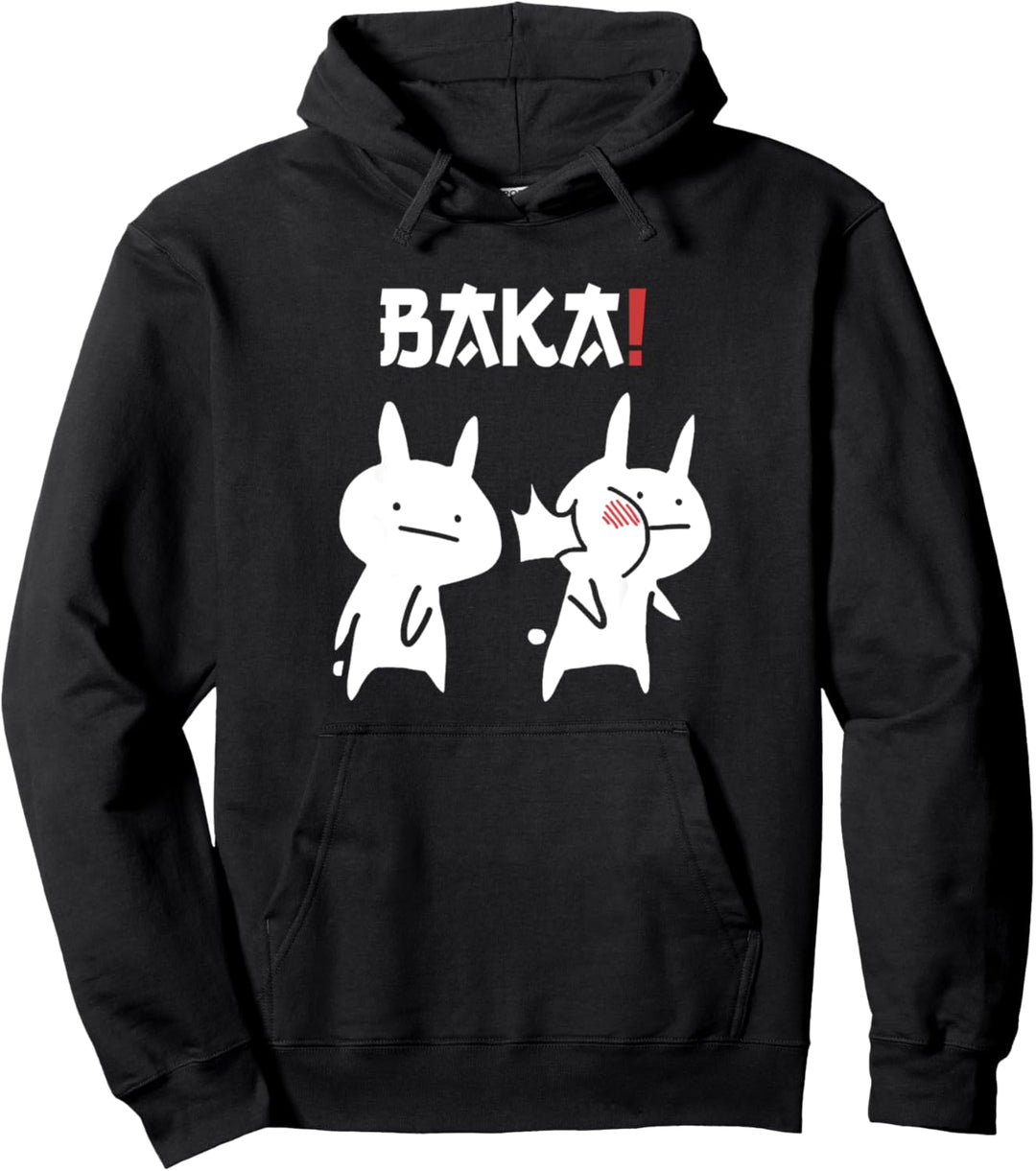 Lustiges Japan Baka Rabbit Ohrfeigen Anime und Manga Pullover Hoodie