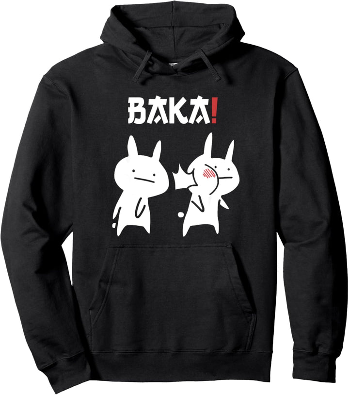 Lustiges Japan Baka Rabbit Ohrfeigen Anime und Manga Pullover Hoodie