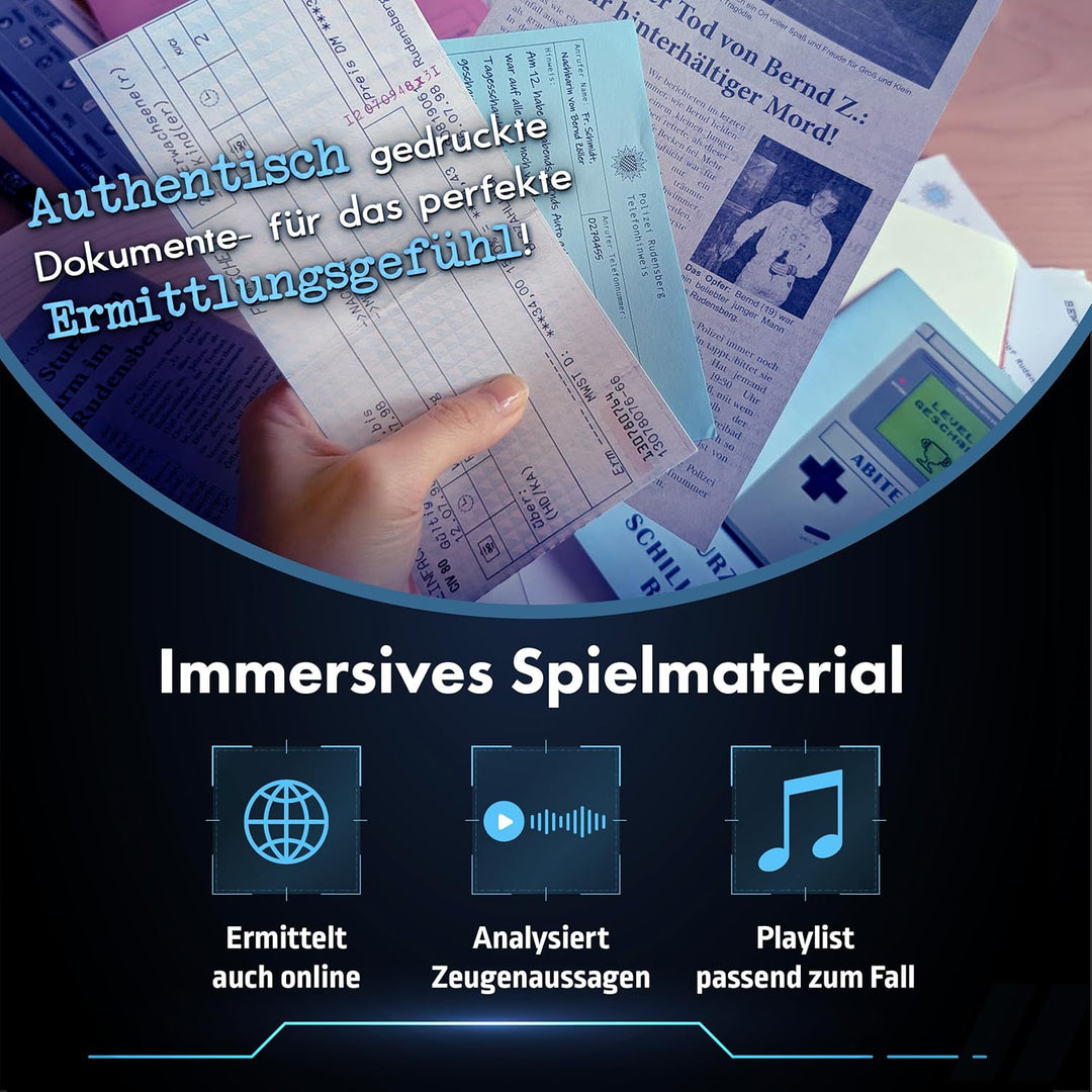 X-SCAPE Cold Case Detectives - Krimispiel & Escape Room Spiel für Zuhause - Tödlicher Sommer 1998 -