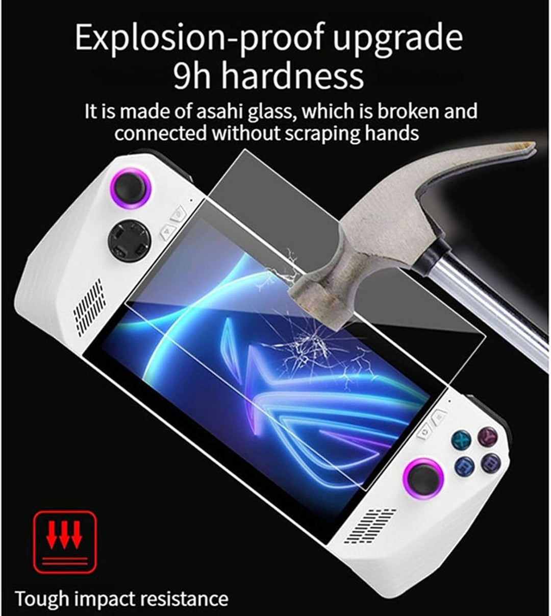 NUHFUFA Schutzhülle mit gehärtetem Film Kompatibel mit ASUS ROG Ally 7-Zoll-Gaming-Handheld, All-in-