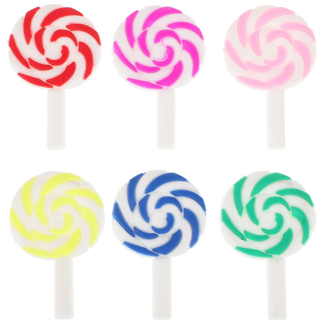 ULTNICE 36 StüCk Diy Lutscher Verzierungen Aus Polymer Clay Bunte Regenbogen Lollipops Bastelset FüR