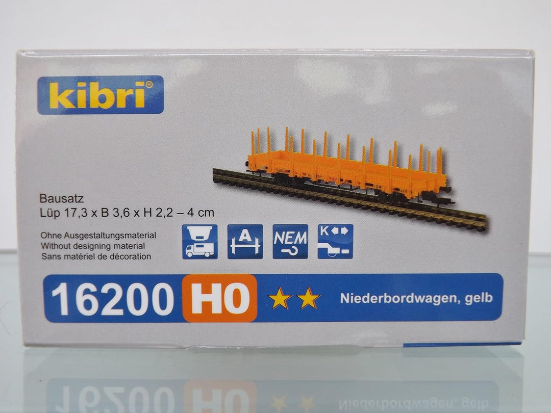 Kibri 16200 Niederbordwagen, gelb