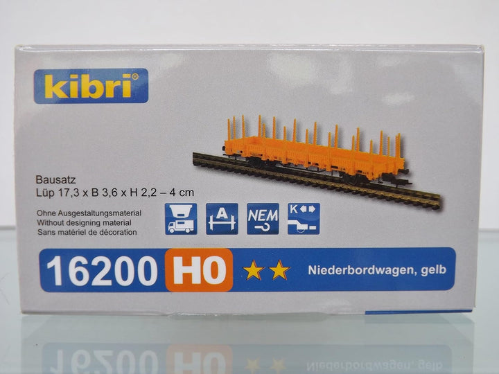 Kibri 16200 Niederbordwagen, gelb