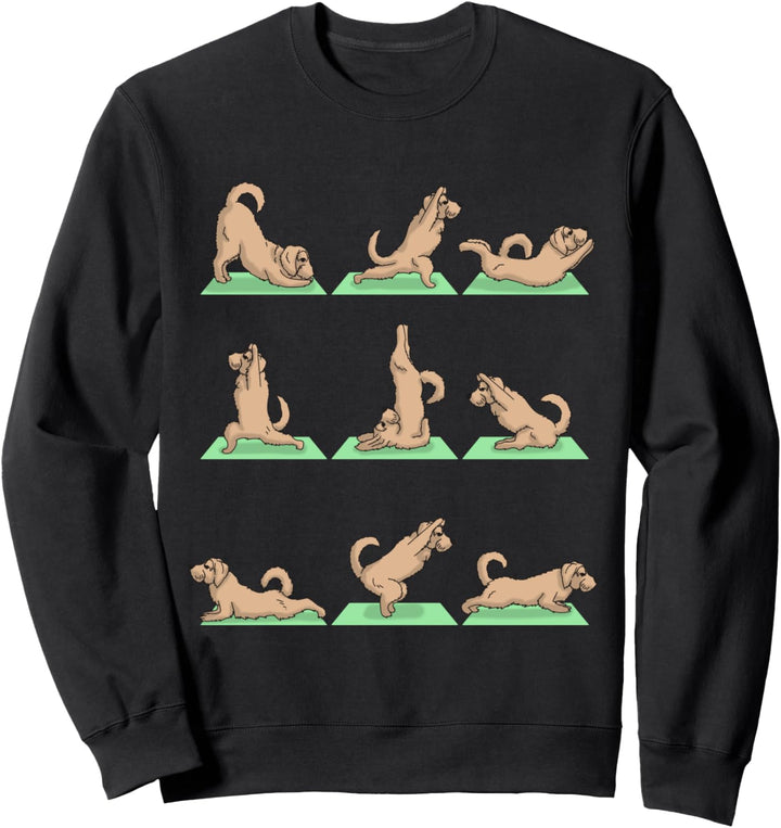 Goldendoodle Dog Yoga Pose Zen Cute Workout Exercise Yogi Sweatshirt