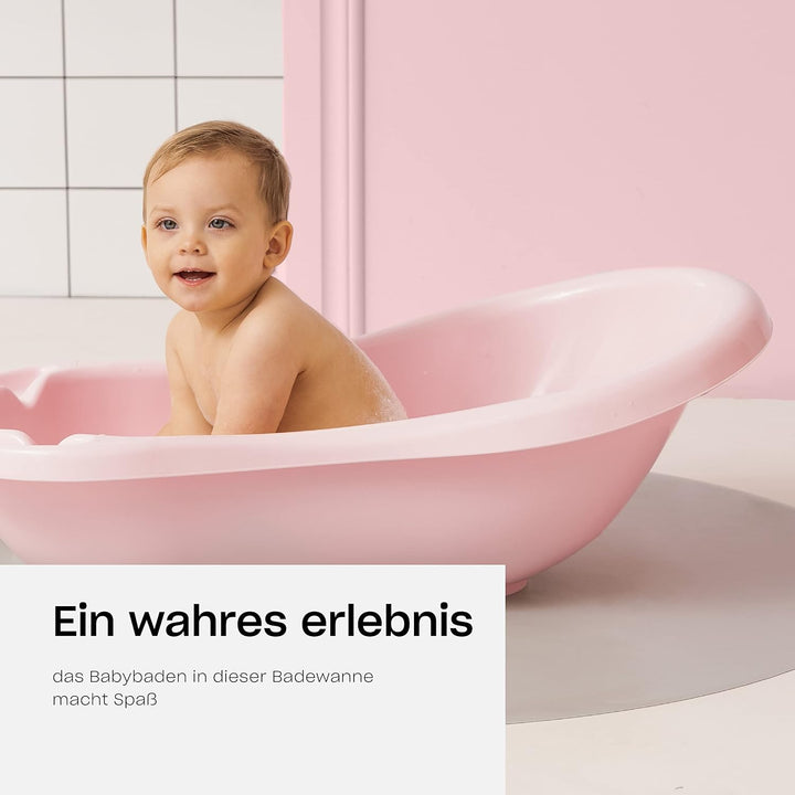 Hylat Baby - Hug Me Rosa - Babywanne mit Stöpsel - TÜV Rheinland zertifiziert - stabil und bequem, I
