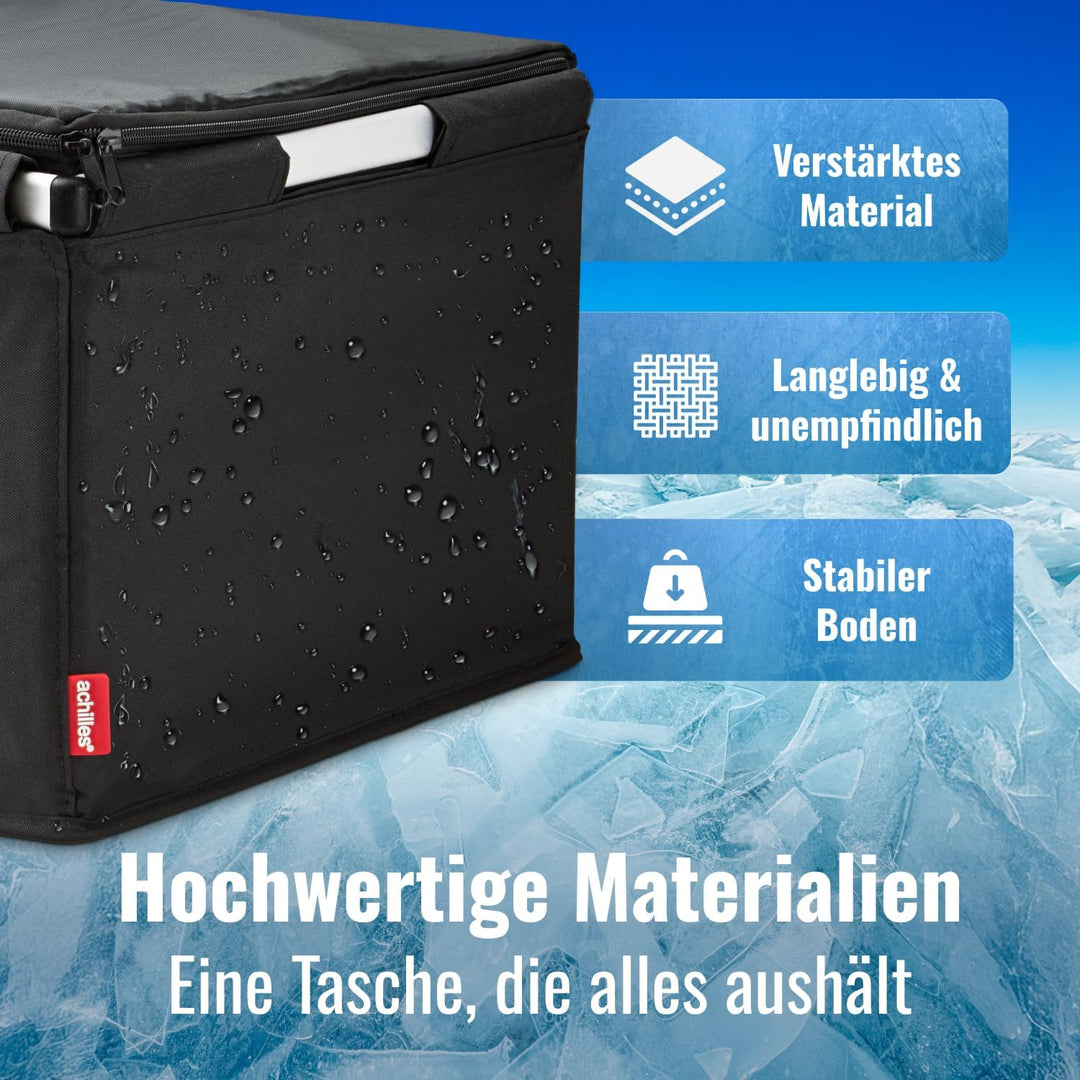 achilles Transportbox mit Kühlfunktion, Einkaufsbox mit Kühleinsatz, Kühlkorb gross, Einkaufskorb, k