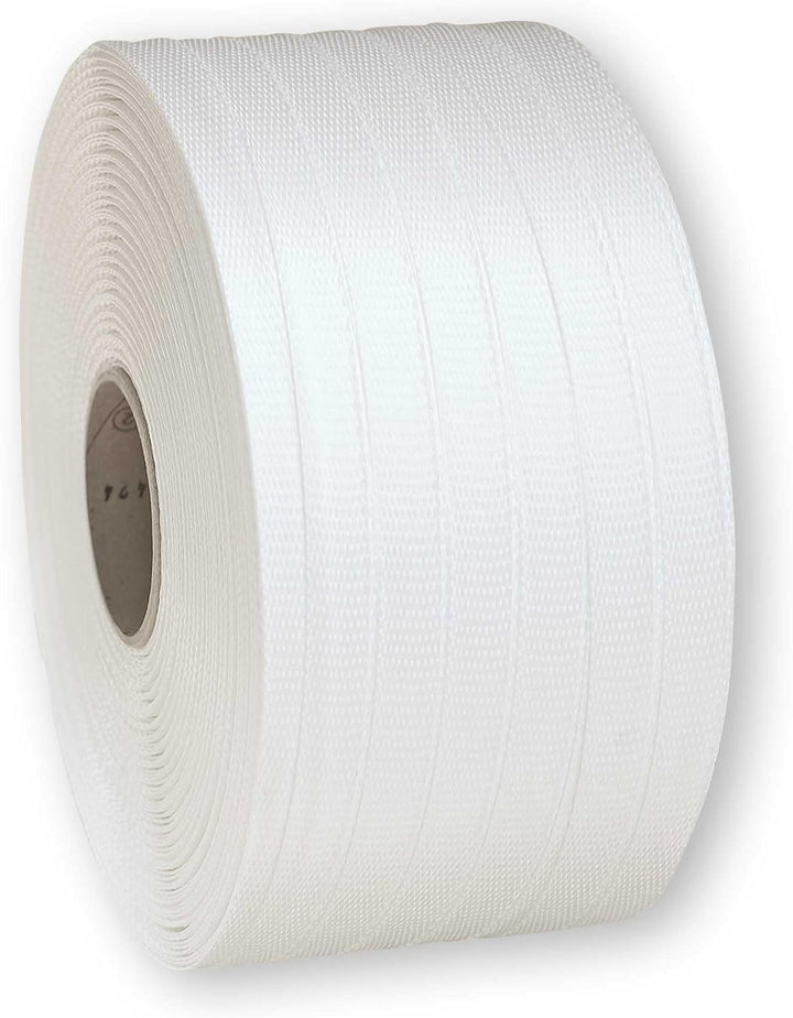 2 ROLLEN x 500m | 19mm gewebtes Polyester Umreifungsband | 750kg Bruchlast | Verzurrband für Ladungs