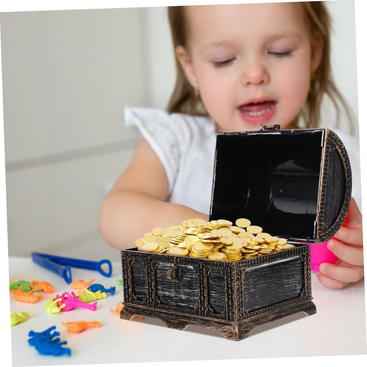 Toyvian Kleine Schatzkiste Vintage Aufbewahrungsbox Schmuckkiste Bonbonkiste Geschenkbox Tischdeko R