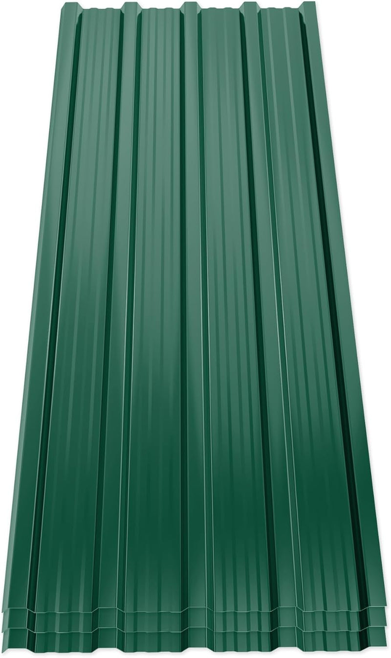 Mondeer Set of 14 Metal Trapezoidal Sheet, Corrugated Sheet for Roof, Roof Sheets, Trapezoidal Sheet