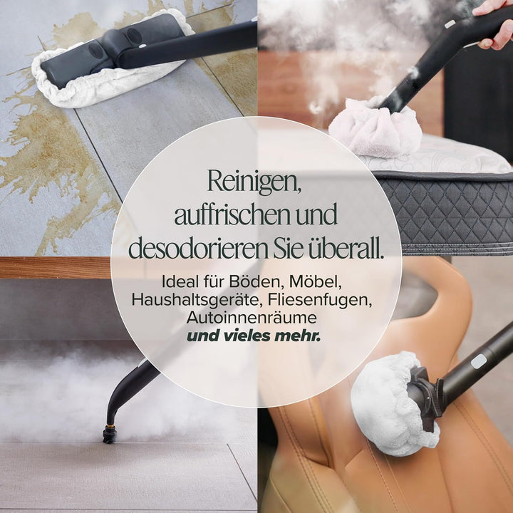 Dupray Neat Dampfreiniger – leistungsstarker Multifunktions-Dampfreiniger für Haus, Böden, Fliesen,