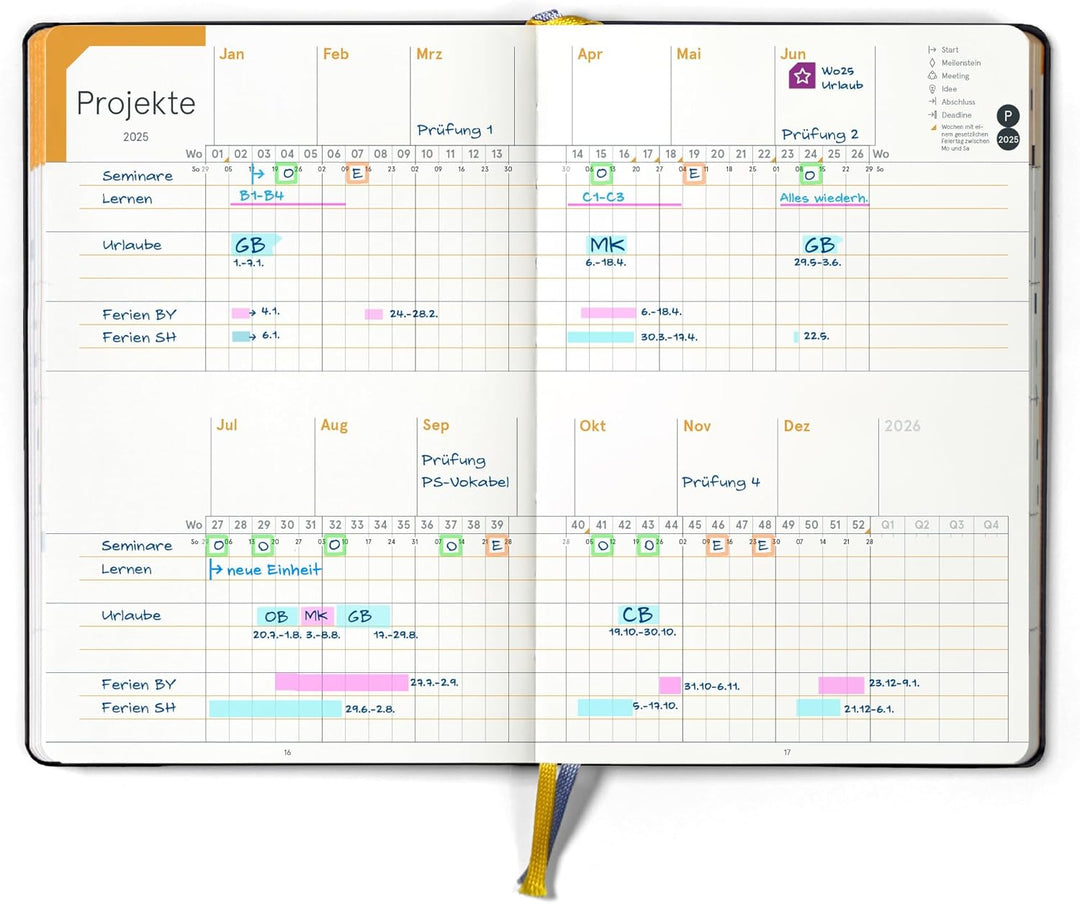weekview compact extended midyear Plus 24/25 - Der clevere 18-Monate Organizer! Von Apr 2024 bis Sep