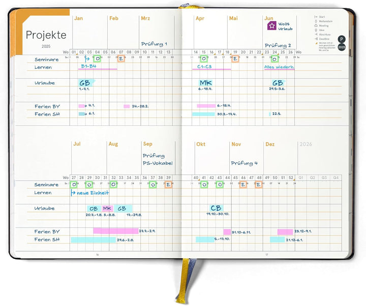 weekview compact extended midyear Plus 24/25 - Der clevere 18-Monate Organizer! Von Apr 2024 bis Sep