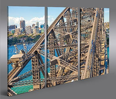 islandburner Bild Bilder auf Leinwand Harbour Bridge Sydney Australien 3p XXL Poster Leinwandbild Wa