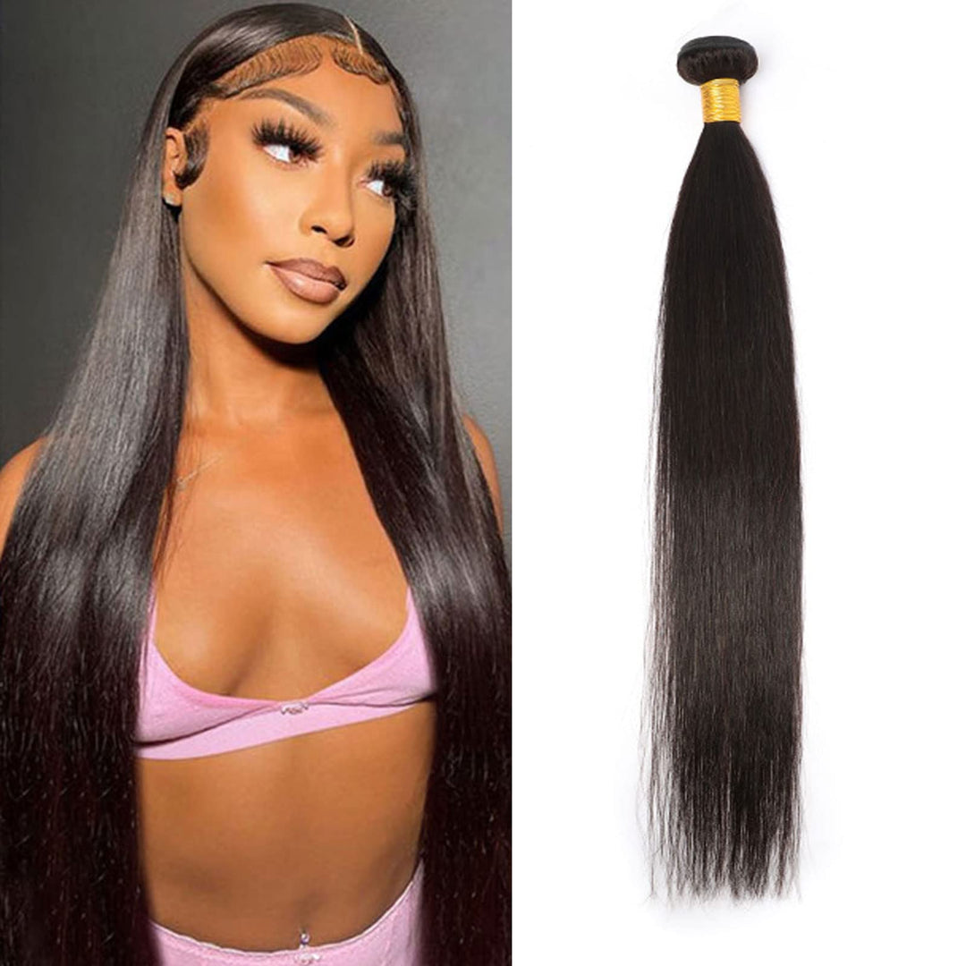 Huarisi 22 Inch Straight Hair Bundles, 1 Bundle Human Hair Straight Weaves for Women, 8a Lang Remy E