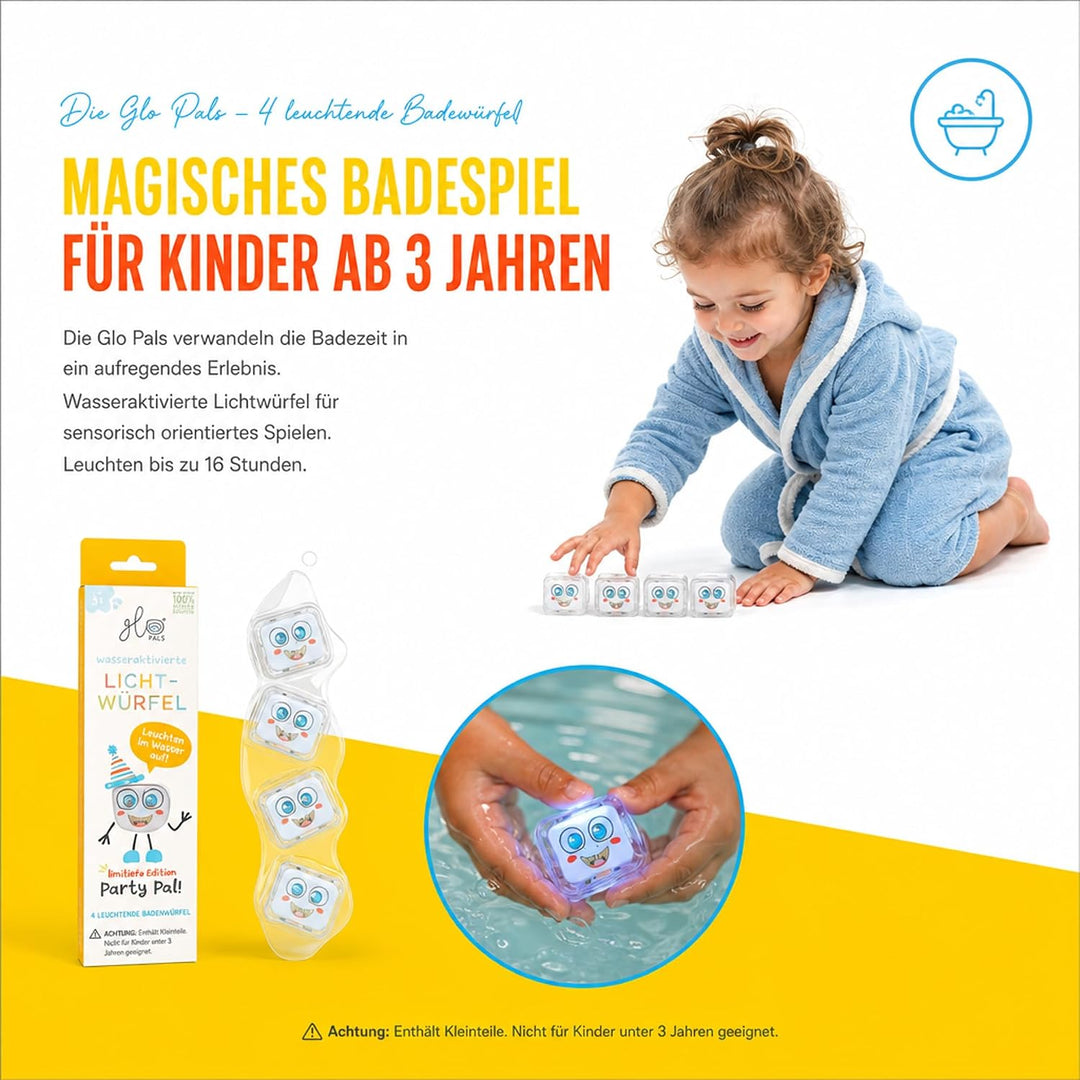 Glo Pals 4 leuchtende Würfel für EIN einzigartiges sensorisches Erlebnis und Magische Lichtshow für