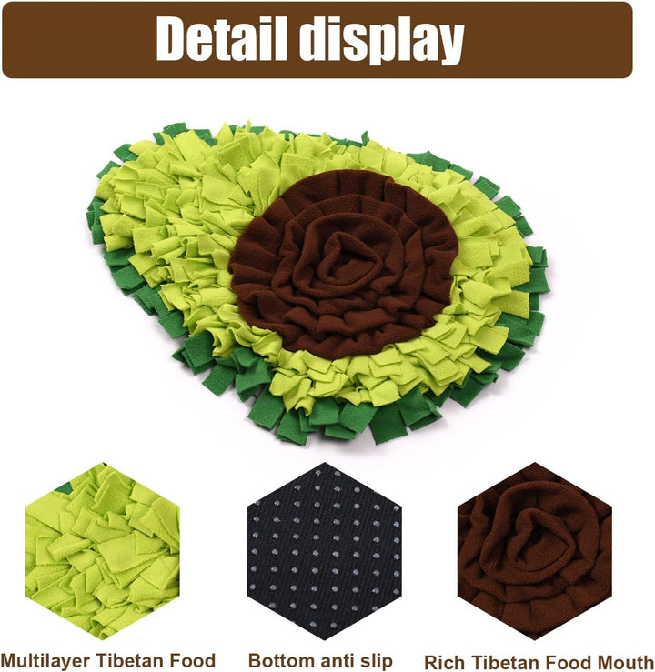 Schnüffelteppich Hund Futtermatte Schnüffeldecke Hundespielmatte - Hundematte Snuffle Pad in Avocado