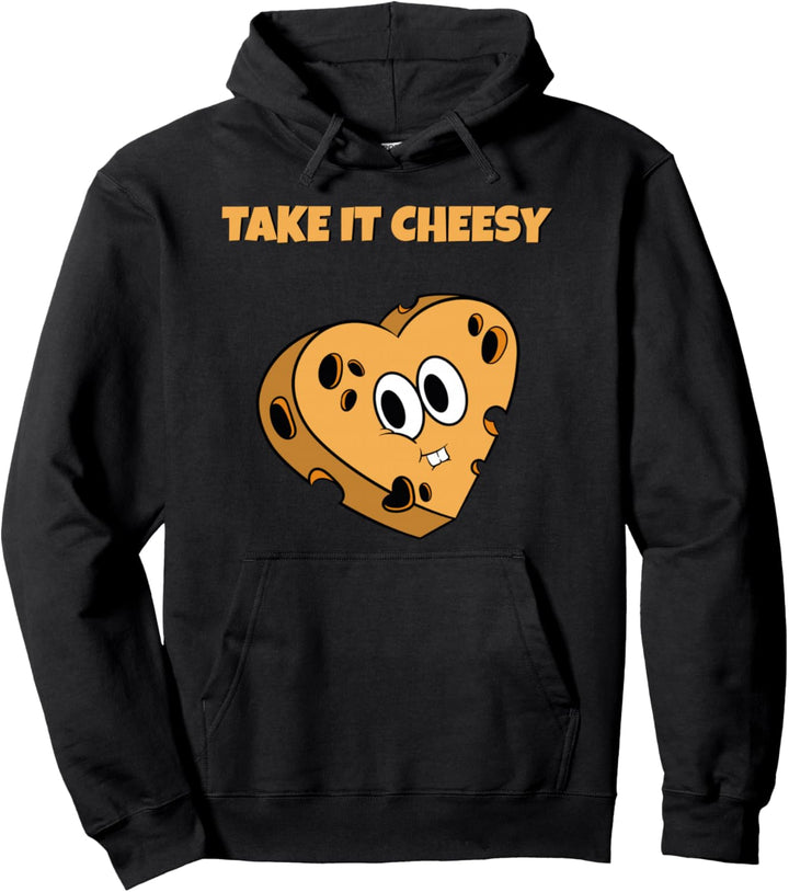 Käse Sucht Geschenk für Low Carb Koch I Take It Cheesy Pullover Hoodie