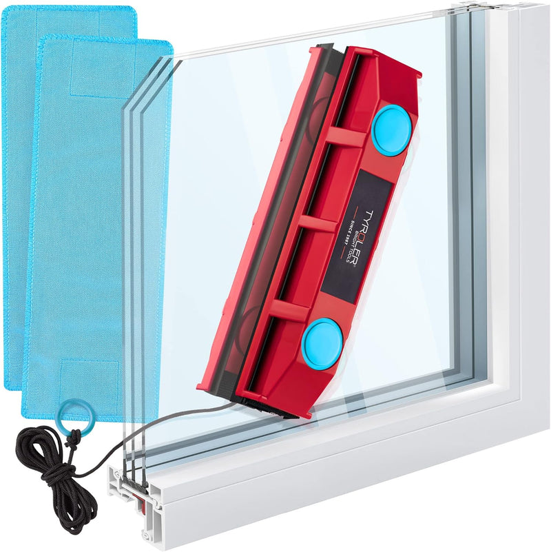 Tyroler Bright Tools Fensterreiniger Glider D-2 Magnetischer Fensterreiniger für doppelt verglaste F