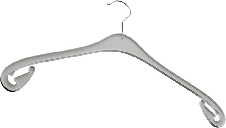 Kleiderbügel NA 43 cm - 50 Stück - aus Kunststoff- weiss - 360° drehbarer Haken - platzsparend - Hem