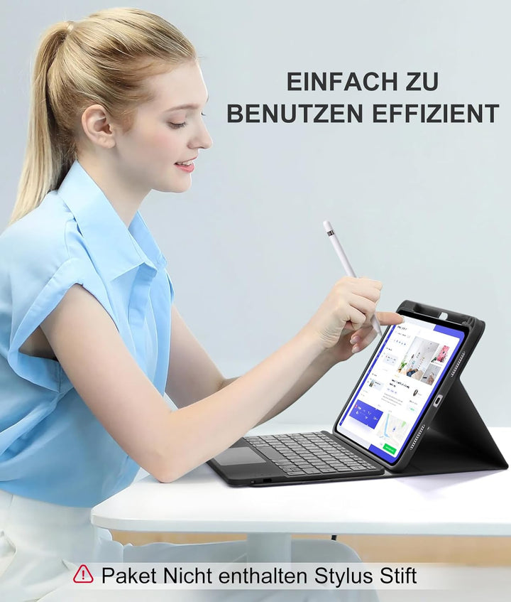 Vobafe Hülle mit Tastatur für iPad 10 Generation 2022, iPad 11 Generation A16 2025, 11/10,9 Zoll, Mu
