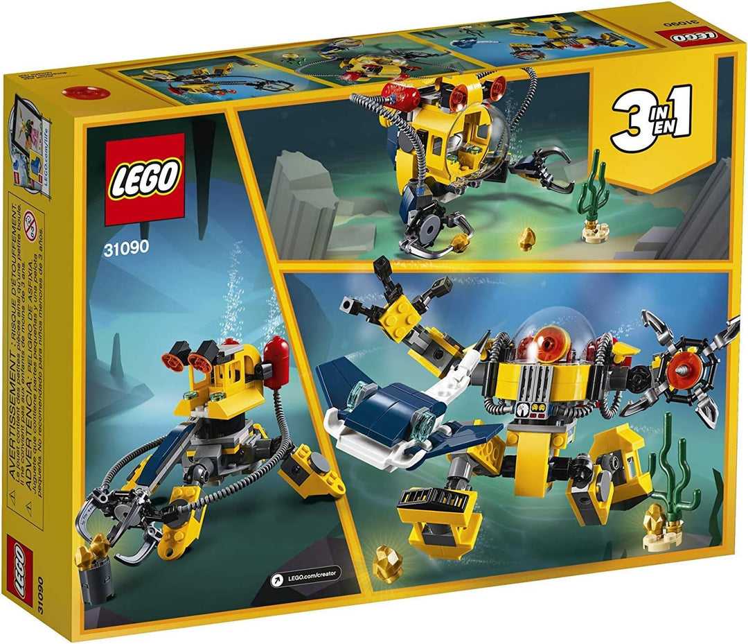 LEGO Creator 3in1 Underwater Robot 31090 Building Kit , New 2019 (207 Piece)