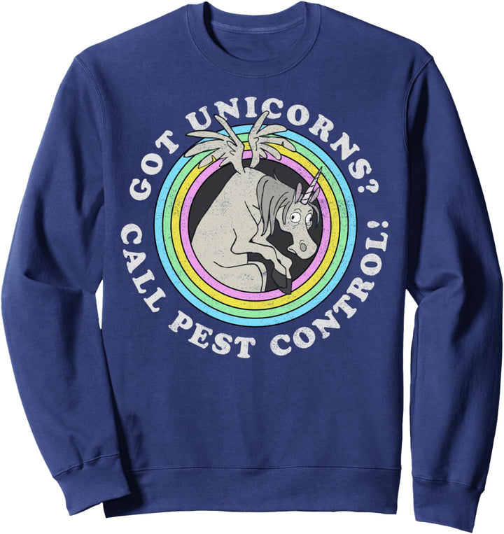 Disney Pixar Onward Got Unicorns Call Pest Control Logo Sweatshirt