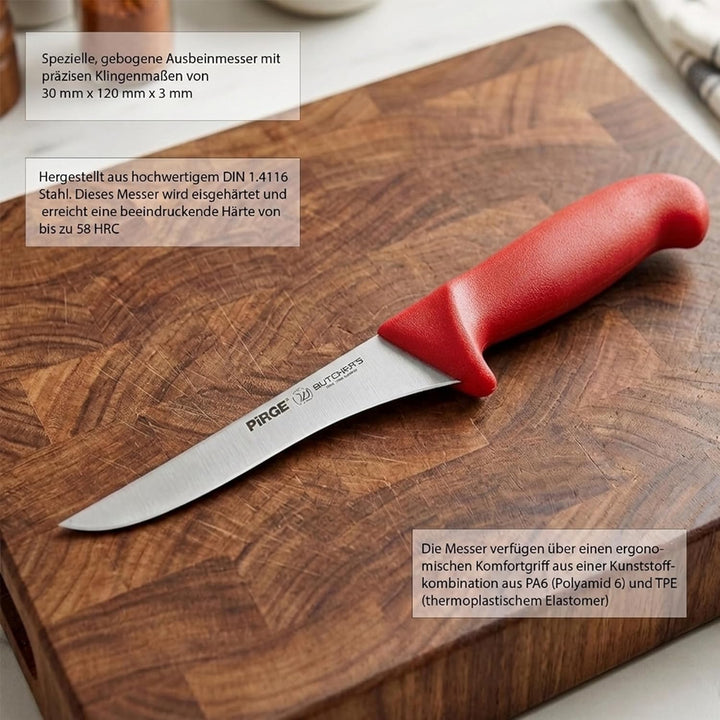Pirge Butcher's Made in Germany Profi Ausbeinmesser 15 cm - Metzgermesser - Fleischermesser - Stechm