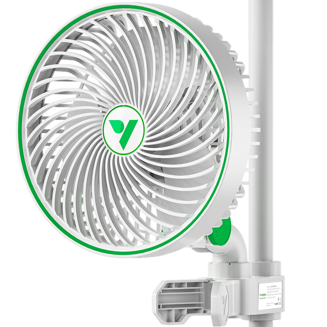 VIVOSUN AeroWave E6 Gen2 Grow Ventilator Oszillierend Clip Ventilator Grow 150 mm, EC-Motor Smarte W