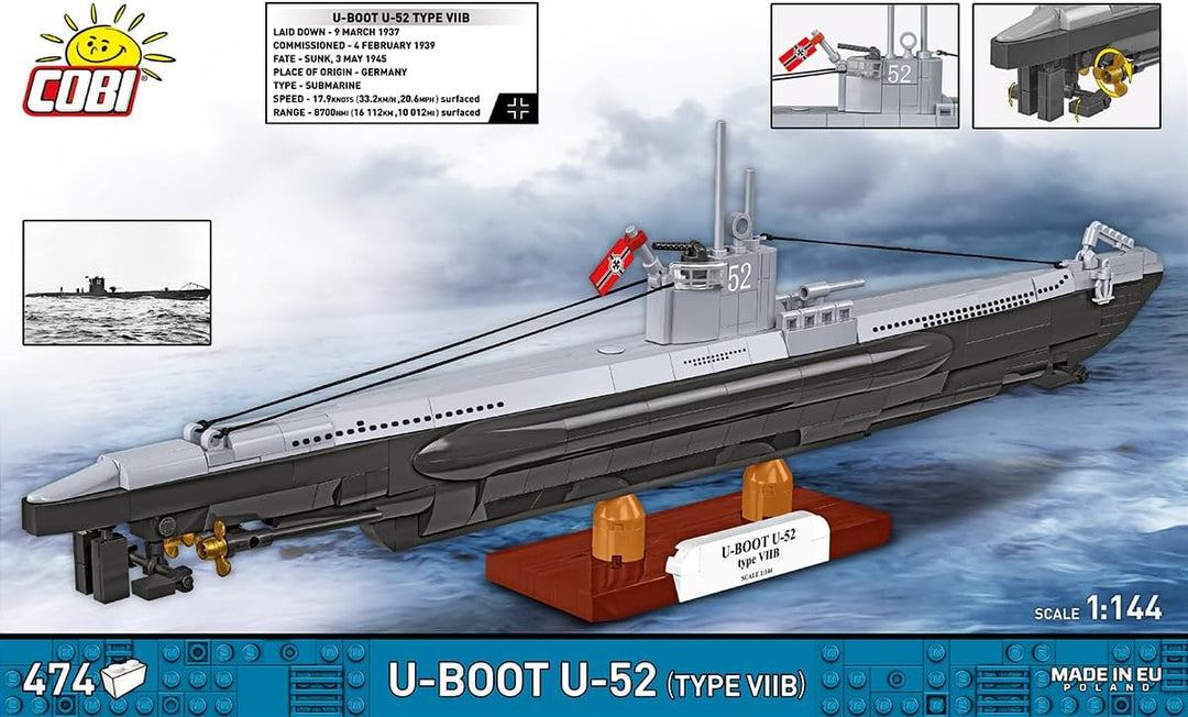 German Submarine Type VIIB (U-Boat U-52)