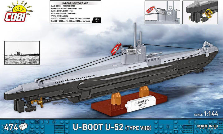 German Submarine Type VIIB (U-Boat U-52)