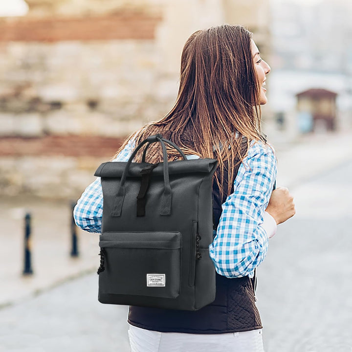 TANTOMI Laptop Rucksack, Rucksack Laptop Tasche 15,6 Zoll, Rucksack Damen und Herren weit öffenbar,
