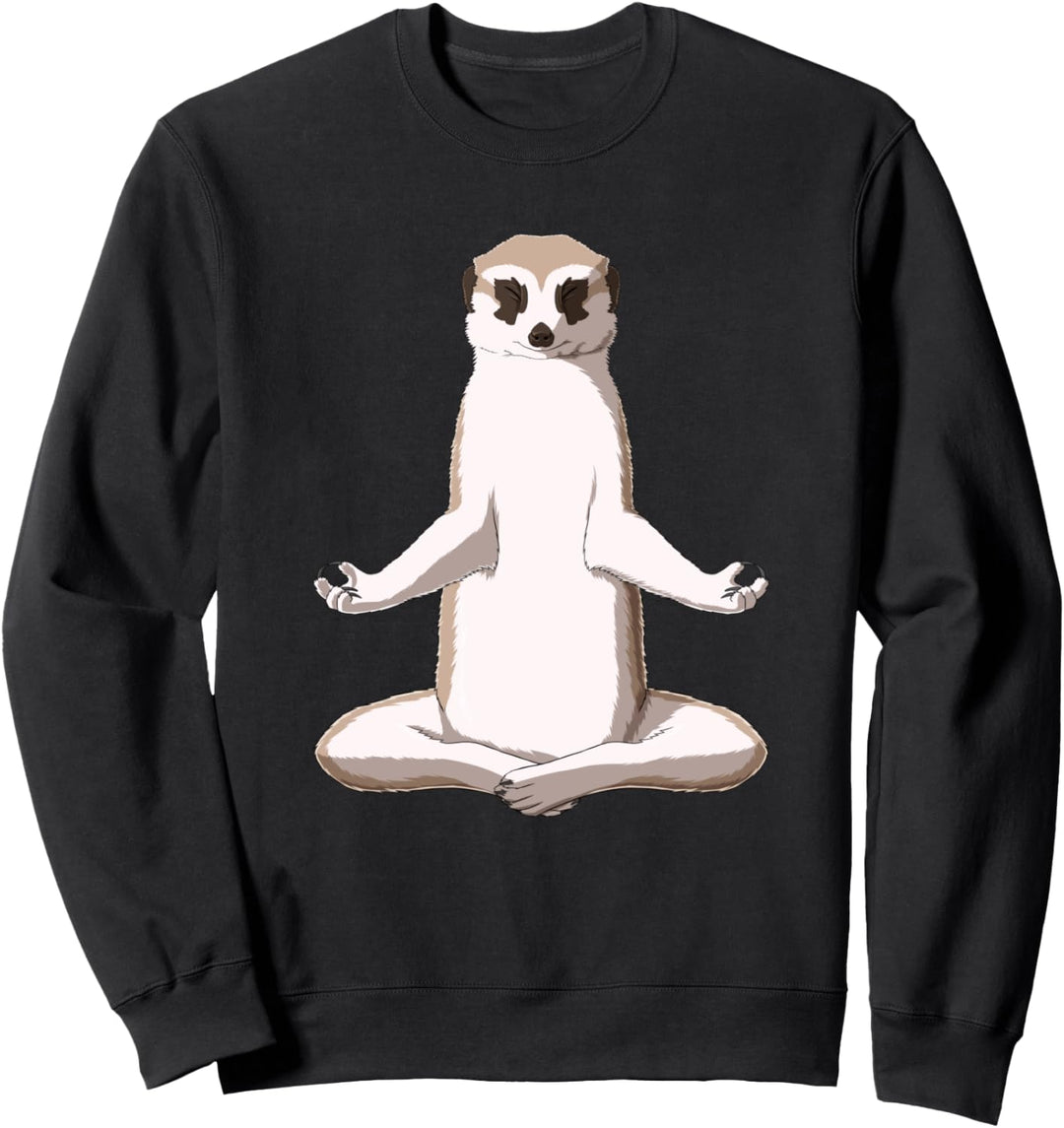 Witziges Yoga Erdmännchen Sweatshirt