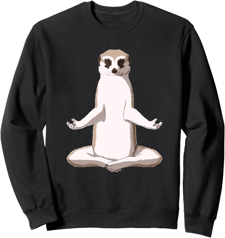 Witziges Yoga Erdmännchen Sweatshirt