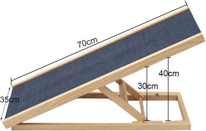 DayPlus Hunderampe, Hunderampe für Auto Bett Sofa, Auto Rampe für Hund, Anti-Rutsch Teppich, Haustie