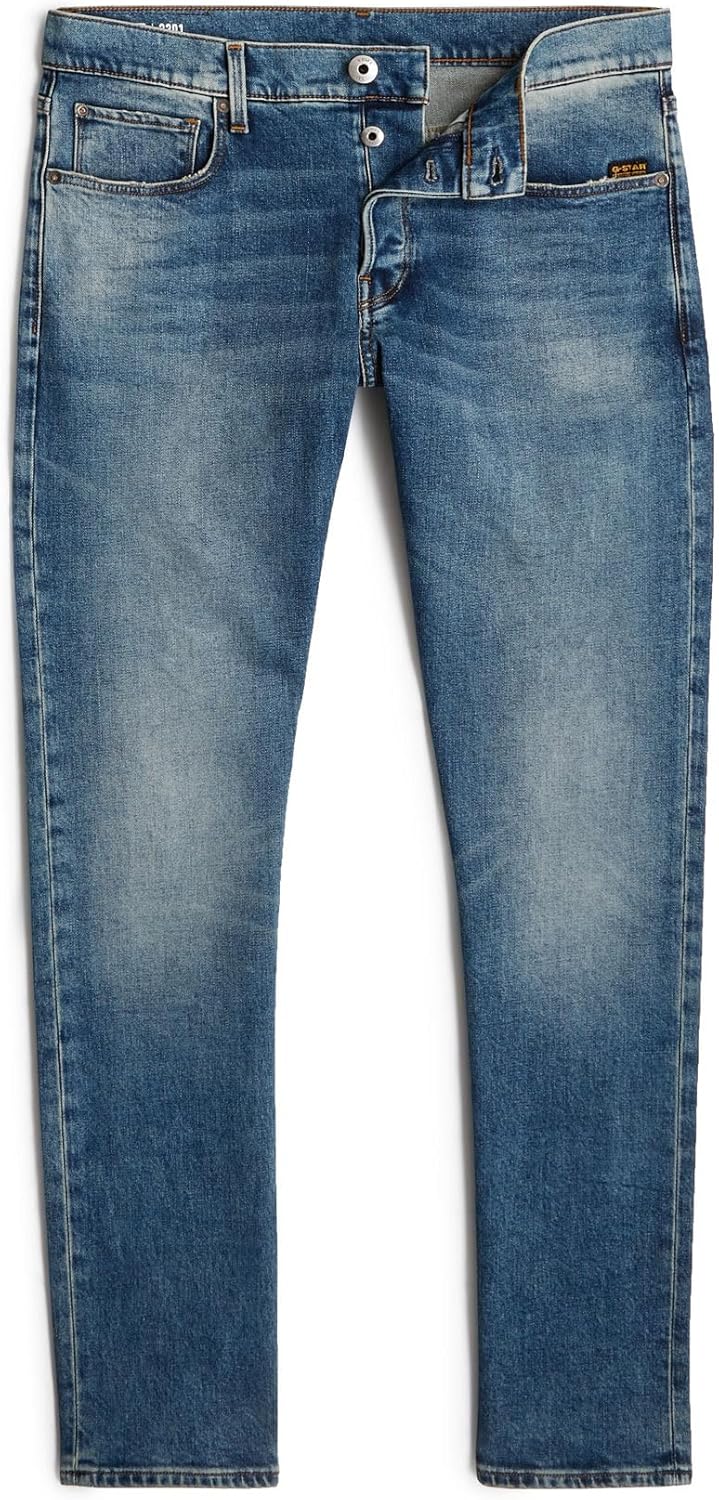 G-STAR RAW Herren 3301 Tapered Jeans 35W / 32L Blau (Vintage Azure 51003-c052-a802), 35W / 32L Blau