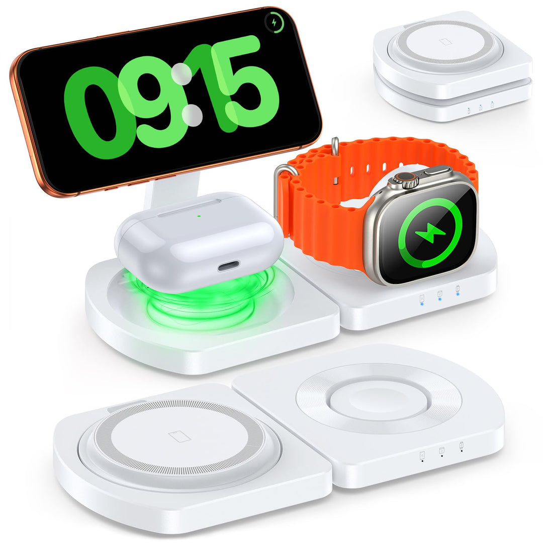 Induktive Ladestation für Apple, MagSafe-kompatible iPhone ladegerät für iPhone 17 Air/16/15/14/13/1