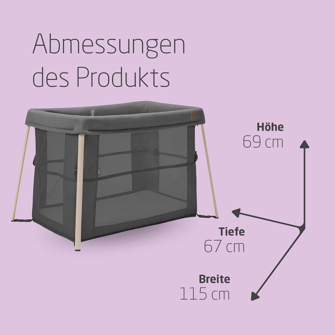 Maxi-Cosi Iris 2-in-1-Reisebett Baby, 0 – 3 Jahre, bis zu 15 kg, kompaktes Reisebettchen, 2 Schlafeb