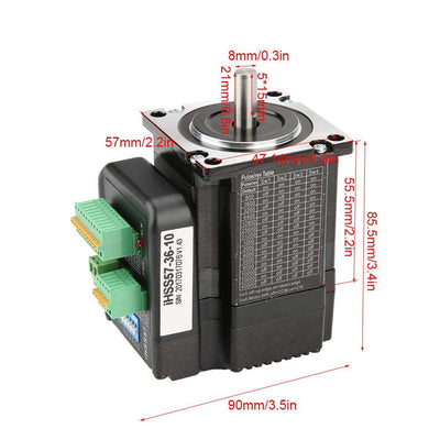 Nema 23 Schrittmotor IHSS57-36-10 DC36V Motor Driver Kit Hohes Drehmoment 1Nm Hybrid Closed Loop Ste