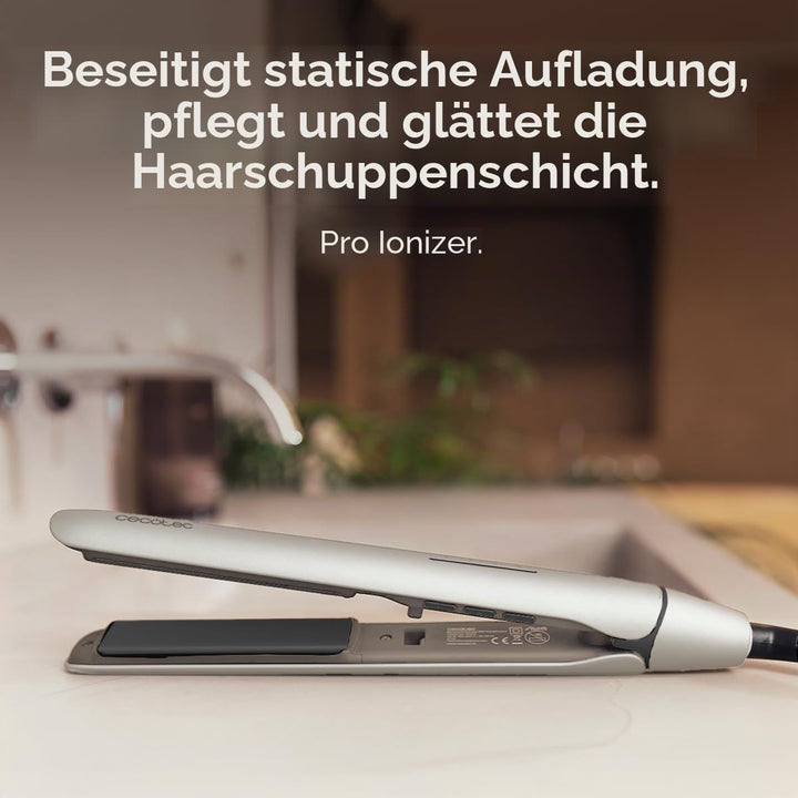 Cecotec Glätteisen für schmales Haar, Lisse 880 HidraProtect, 48 W, Turmalin, Keratin-Beschichtung u