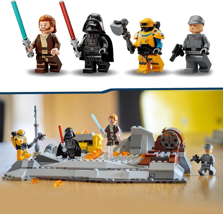 LEGO 75334 Star Wars Obi-Wan Kenobi vs. Darth Vader, Spielset mit Duell-Plattformen und Minifiguren,