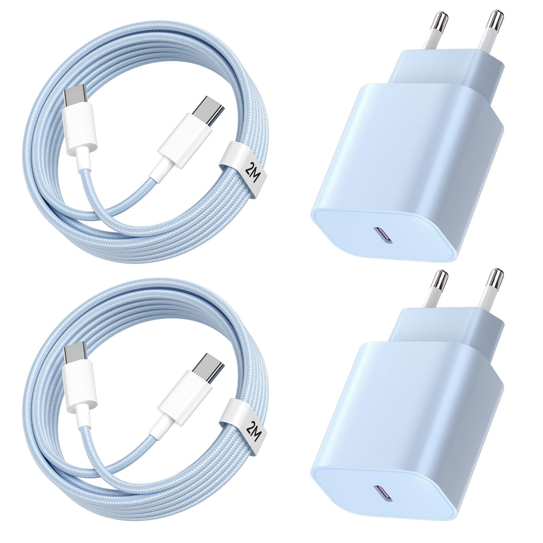 USB-C-ladegerät, für iPhone 16/15 Serie, for iPhone Schnellladegerät, PD20W, ladegerät-Typ-C, 2er Pa