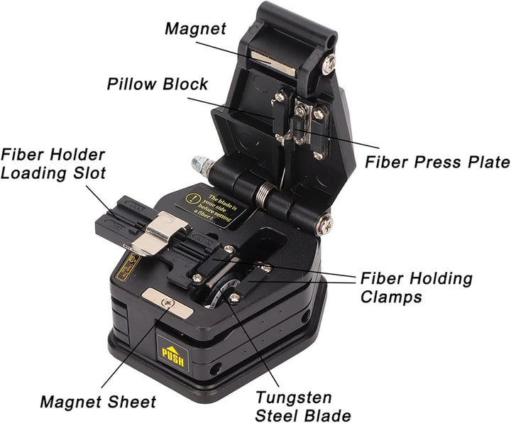 Fiber Optic Cleaver, 16 Einstellbare Skalen High Accuracy Fiber Cleaver Automatic Rebound Fiber Stri