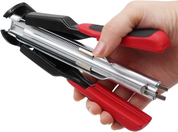 MOGOULUA Hog Ringzangen Set Haustierkäfig Zange mit 2500 Stück Zaunzange Ringe C-Typ Clip Automatisc