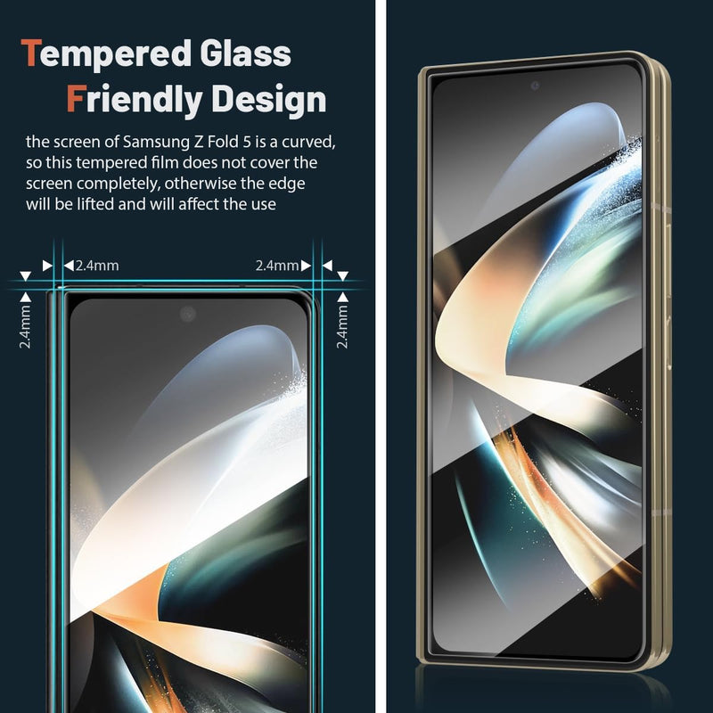 Aktualisierte Version OCASE Hülle Samsung Galaxy Z Fold 5 5G Handyhülle [mit S Pen Halter] [Vorderse